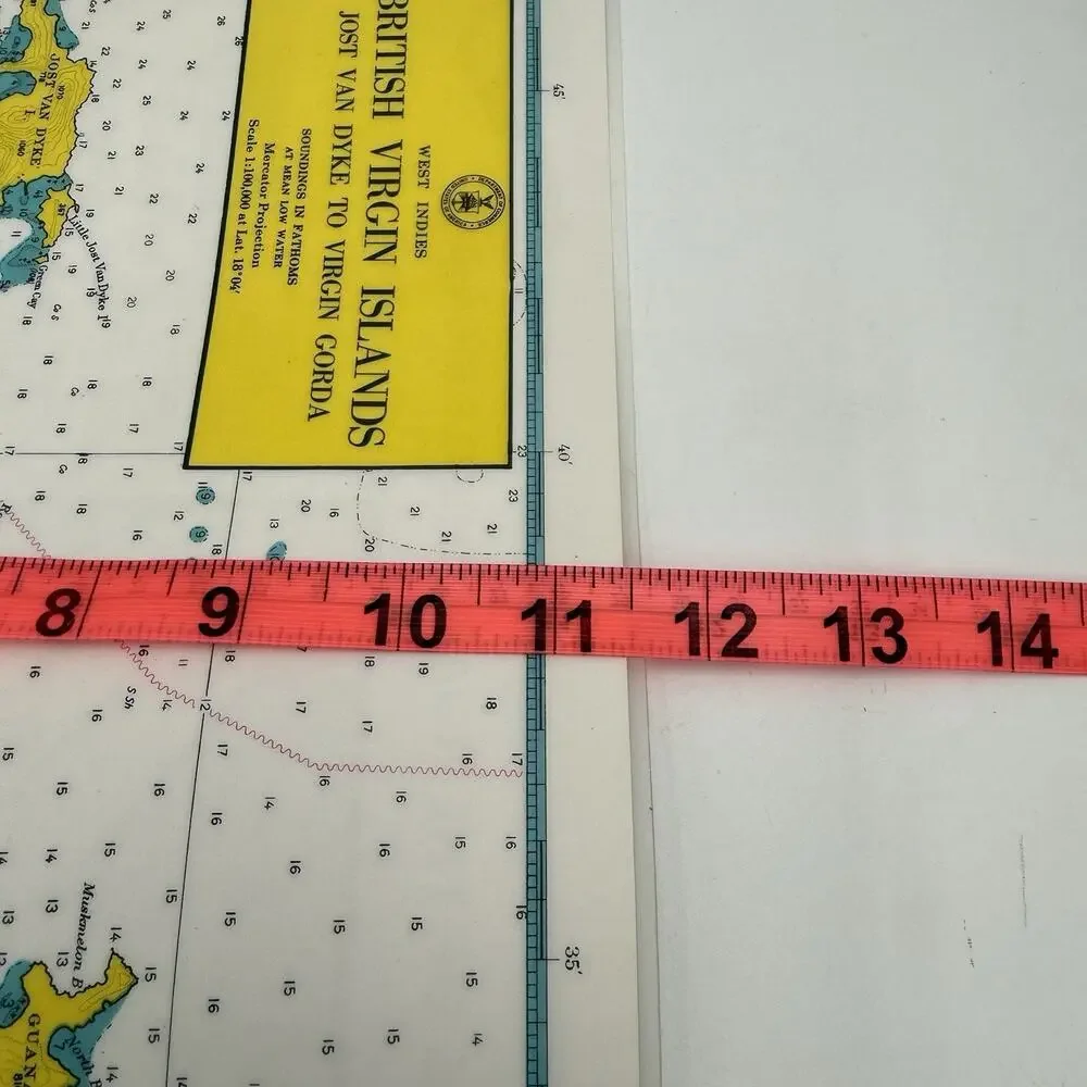 5 Navigation & Signal Placemats Virgin Islands Laminated USA VTG St John Tortola